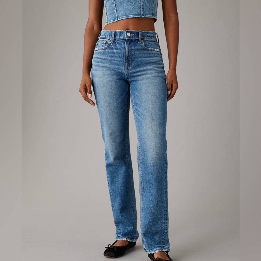 American Eagle Outfitters Blue Straight Leg Jeans